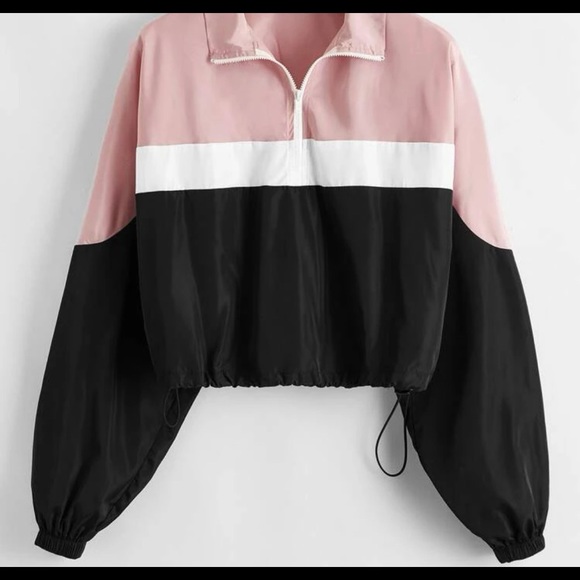 Womens half zip windbreaker jacket - Picture 1 of 1